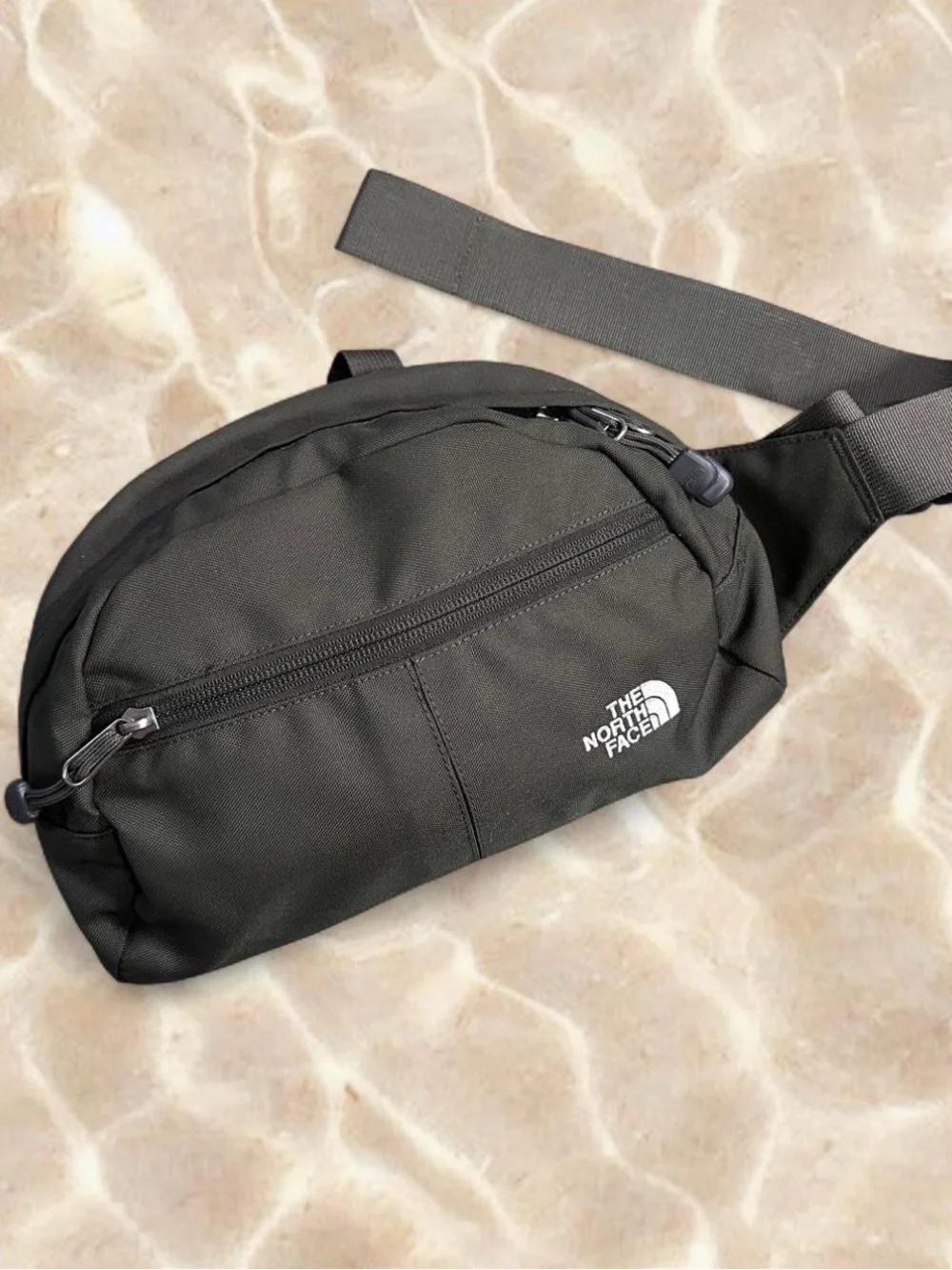 The North Face Olive Green Hiking Waist Pack Shoulder Backpack Outdoor Camp Gear